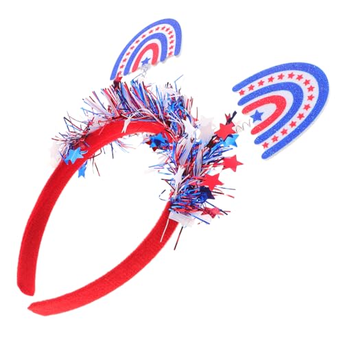 MAGICLULU Patriotisches Stern Stirnband Komfortabel Elastisch Unabhängigkeitstag Party Haarschmuck Damen Rutschfest Langlebig Passend für Haarstile für Geburtstage und Feierlichkeiten von MAGICLULU