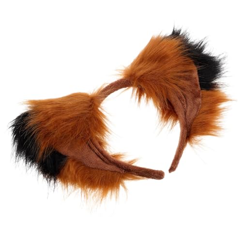 MAGICLULU Plüsch Fuchsohren Stirnband Verstellbar Elastisch Kuschelig Retro Kopfband für Damen Mädchen für Halloween Party Cosplay Karneval Zubehör von MAGICLULU