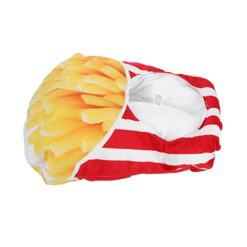 MAGICLULU Plüsch Pommes Frites Kopfschmuck Lustiger Party Hut Weicher Karneval Kostümaccessoire Für Erwachsene Und Vielseitiger von MAGICLULU
