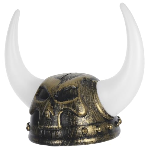 MAGICLULU Römische Kriegerhut Partyhut Aus Ochsenhorn Helmhörner Hut- -requisite Wikingerhelm Erwachsene Hutverzierung Mittelalterliche Partygeschenke Hut Zum Verkleiden Golden Plastik MAGICLULU Römische Kriegerhut Partyhut Aus Ochsenhorn Helmhörner Hut- -requisite Wikingerhelm Erwachsene Hutverzierung Mittelalterliche Partygeschenke Hut Zum Verkleiden Golden Plastik von MAGICLULU