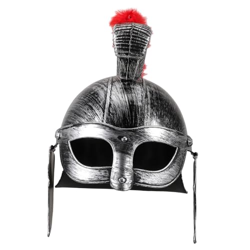 MAGICLULU Römischer Mittelalterlicher Helm für Kostüme für Halloween und Rollenspiele mit Verstellbarem Visier und Leichtem Design von MAGICLULU