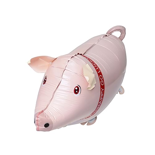 MAGICLULU Rosa Tierluftballons Aus Aluminiumfolie Cartoon Tier Luftballons Für Kindergeburtstag Partys Und Dekoration Luftspaziergänger Ballon von MAGICLULU
