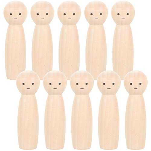 MAGICLULU Scheibengardinen 10 Stück Holzpflock-Puppenkörper Holzfiguren Dekorative Pflockpuppenmenschen Für Diy-Malerei-Kunstprojekte Kinderspielzeug MAGICLULU Scheibengardinen 10 Stück Holzpflock-Puppenkörper Holzfiguren Dekorative Pflockpuppenmenschen Für Diy-Malerei-Kunstprojekte Kinderspielzeug von MAGICLULU