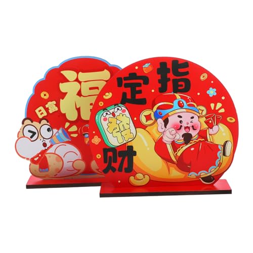 MAGICLULU Schlangen-Jahres-Desktop-Ornament-Set 2-teilige Chinesische Neujahrsdekorationen Holz-mittelstück Für Wohnzimmer Und Büro MAGICLULU Schlangen-Jahres-Desktop-Ornament-Set 2-teilige Chinesische Neujahrsdekorationen Holz-mittelstück Für Wohnzimmer Und Büro von MAGICLULU
