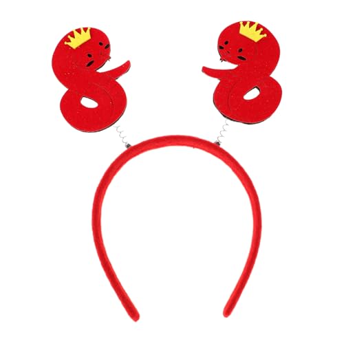 MAGICLULU Schlangen Stirnband Mädchen Haarreif Schonend Modisch Detailreich Chinesisches Neujahrs Accessoire Party Feier von MAGICLULU
