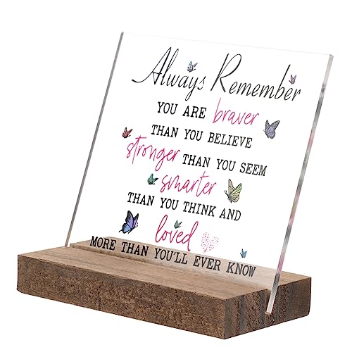 MAGICLULU Schreibtischdekoration Schreibtischaccessoires Für Frauen Nettes Schreibtischzubehör Affirmationen Tischplatte Gravierte Plaques Büro Steht Staffelei Stehen Stand Acryl von MAGICLULU