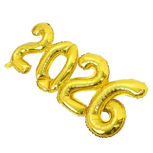MAGICLULU Silvester Ballon Mit Der Zahl 2026 Lustiger Digitaler Ballon Für Geburtstag Hochzeit Valentinstag Jahrestag Party Dekoration von MAGICLULU