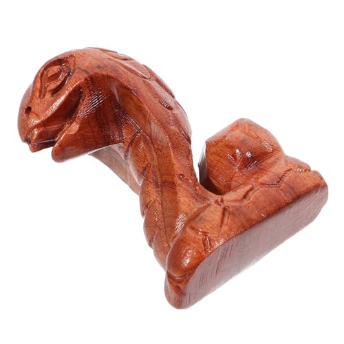 MAGICLULU Schlangenfigur Skulptur Holzschnitzerei Schlangenstatue Tier Tischdeko von MAGICLULU