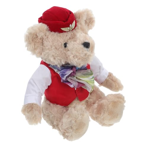 MAGICLULU Stewardess Plüschbär Puppenhaus Büroordner Puppenhaus Büromöbel Zubehör Puppenhaus Kalender Puppenhaus Bio Puppenhaus Druckbare Eisbären Cartoon Roter Plüsch MAGICLULU Stewardess Plüschbär Puppenhaus Büroordner Puppenhaus Büromöbel Zubehör Puppenhaus Kalender Puppenhaus Bio Puppenhaus Druckbare Eisbären Cartoon Roter Plüsch von MAGICLULU