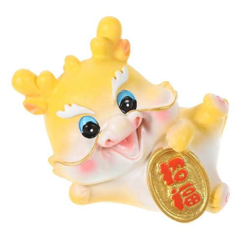 MAGICLULU Stirnband Zum Jahr des Drachen Cupcake Topper Drachenornamente Zum Aufhängen Mythische Drachenskulptur Mini Drachenstatue Süße Kleine Drachendekoration Harzzubehör Miniatur von MAGICLULU