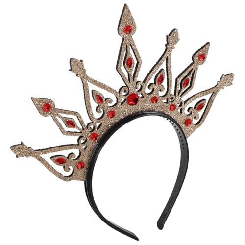 MAGICLULU Stirnband für Damen Goldener Haarschmuck Vielseitig für Hochzeit Geburtstag Party Diadem Kopfschmuck Komfortabel Modisch Festlich von MAGICLULU