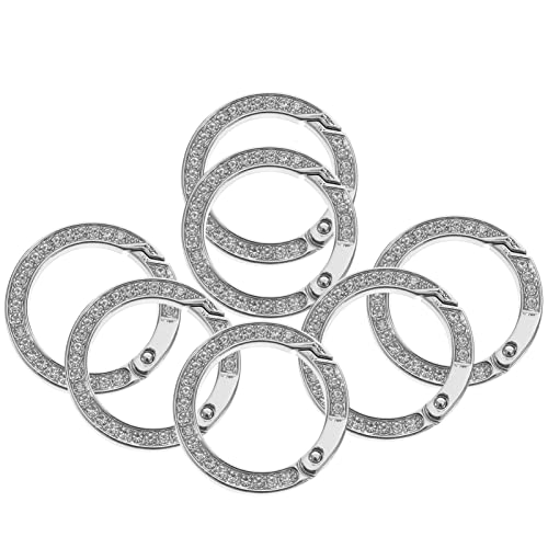 MAGICLULU Strassfeder O-Ring 8 Stück Runde Clips Karabinerhaken Schlüsselring Schnalle Für Schlüsselanhänger Tasche Geldbörse Handtasche Riemen Handwerk MAGICLULU Strassfeder O-Ring 8 Stück Runde Clips Karabinerhaken Schlüsselring Schnalle Für Schlüsselanhänger Tasche Geldbörse Handtasche Riemen Handwerk von MAGICLULU