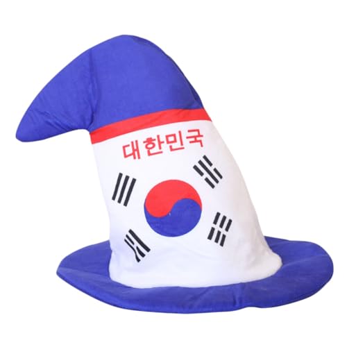 MAGICLULU Südkorea Flagge Partyhut Plüsch Spitzhut Lustige Kopfbedeckung für Erwachsene Karneval Kostüm Feier Zubehör MAGICLULU Südkorea Flagge Partyhut Plüsch Spitzhut Lustige Kopfbedeckung für Erwachsene Karneval Kostüm Feier Zubehör von MAGICLULU