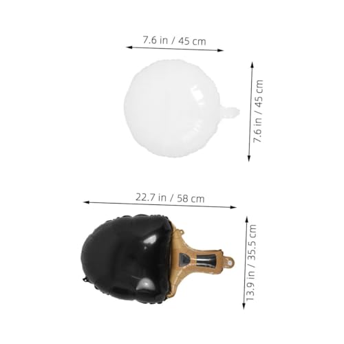 MAGICLULU Teiliges Tischtennis Ballon Grün Schwarze Aluminiumfolie Schläger Weiße Tischtennisbälle Sportliches Partydekor für Jungen Geburtstage Shower Wettkämpfe Einfach Aufzublasen von MAGICLULU
