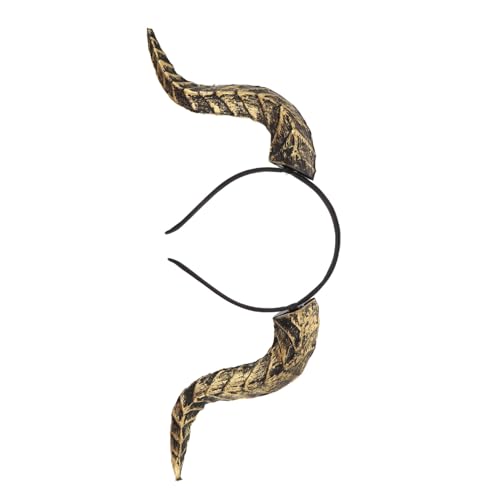 MAGICLULU Teufelshorn Stirnband Mittelalterliche Teufelshörner Teufelskostümhörner Dämonen Halloween Hörner Halloween Dämonenhörner Dämonenhörner Damen Vintage Gothic Hörner Horror von MAGICLULU