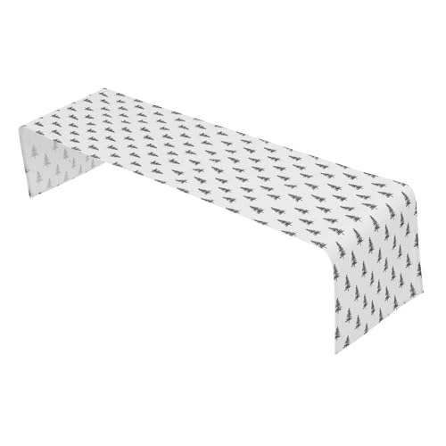 MAGICLULU Tischläufer Weihnachtsbaum Schwarz Festlicher Winter Tischläufer für Esszimmer und Party Holiday Tablecloth für Drinnen und Draußen Nachhaltige Wiederverwendbare Dekoration MAGICLULU Tischläufer Weihnachtsbaum Schwarz Festlicher Winter Tischläufer für Esszimmer und Party Holiday Tablecloth für Drinnen und Draußen Nachhaltige Wiederverwendbare Dekoration von MAGICLULU