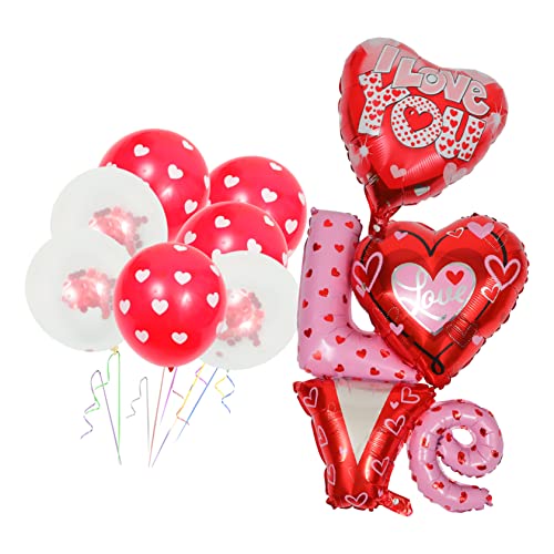 MAGICLULU Valentinstag Ballon Set Teile Love You Aluminiumfolie Herz Ballons Für Romantische Feierlichkeiten Hochzeiten Und Partys Rote Herzform Dekoration MAGICLULU Valentinstag Ballon Set Teile Love You Aluminiumfolie Herz Ballons Für Romantische Feierlichkeiten Hochzeiten Und Partys Rote Herzform Dekoration von MAGICLULU