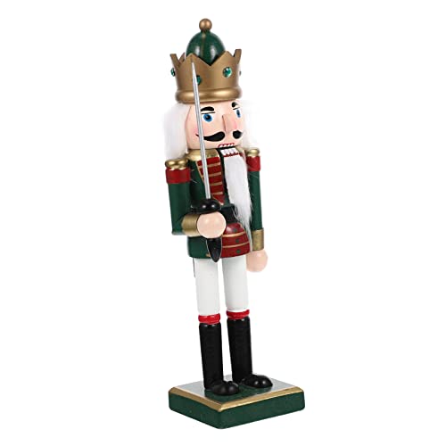 MAGICLULU Vintage Holz Soldat Weihnachtsdeko Grün Handgefertigte Holzfigur Festlicher Weihnachtsschmuck für Wohnzimmer Tischdekoration Langlebiges Material als und Fotorequisite von MAGICLULU
