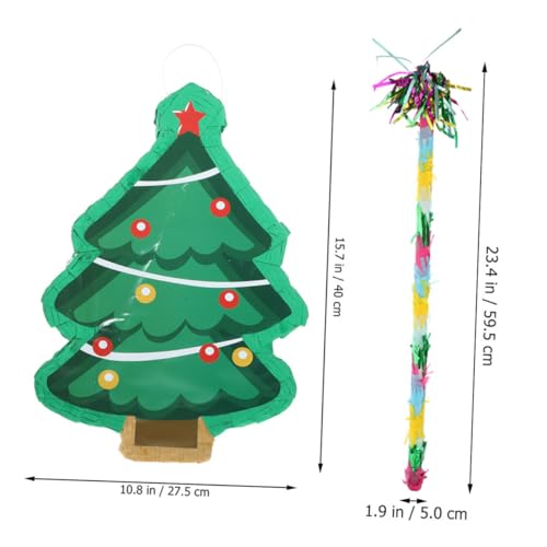 MAGICLULU Weihnachtliche Pinata Deko Teilig mit Christbaum Form Party Pinata zum Befüllen mit Süßigkeiten Münzen und Kleingeschenken Lustiges Partyspiel Zubehör für Weihnachtsfeier und von MAGICLULU