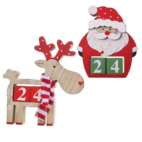 MAGICLULU Weihnachtlicher Holzkalender Teiliges mit Elch und Weihnachtsmann Kreative Deko aus Hochwertigem Holz Umweltfreundlich und Gesund für Zuhause Bar und Geschäftsräume MAGICLULU Weihnachtlicher Holzkalender Teiliges mit Elch und Weihnachtsmann Kreative Deko aus Hochwertigem Holz Umweltfreundlich und Gesund für Zuhause Bar und Geschäftsräume von MAGICLULU