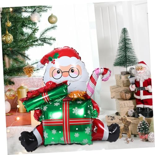 MAGICLULU Weihnachtlicher Weihnachtsmann Aluminium Folienballon Aufblasbare Weihnachtsdeko Kompakte für Sichere Partydekoration Festliche Atmosphäre für Zuhause und Büro MAGICLULU Weihnachtlicher Weihnachtsmann Aluminium Folienballon Aufblasbare Weihnachtsdeko Kompakte für Sichere Partydekoration Festliche Atmosphäre für Zuhause und Büro von MAGICLULU