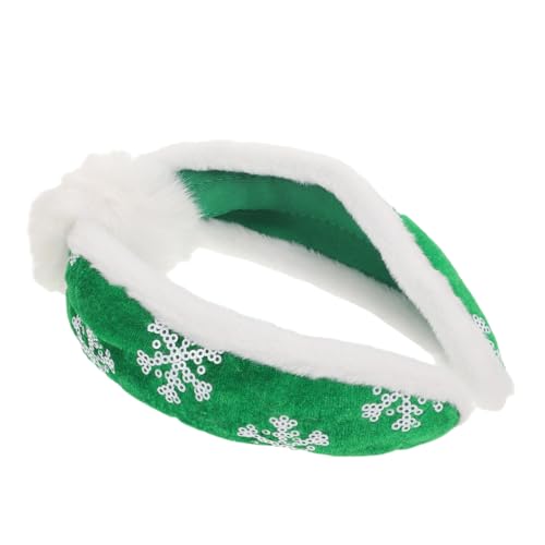 MAGICLULU Weihnachts Stirnband Aus Plüsch Schneeflocken Kopfbedeckung Weihnachts Stirnbänder von MAGICLULU