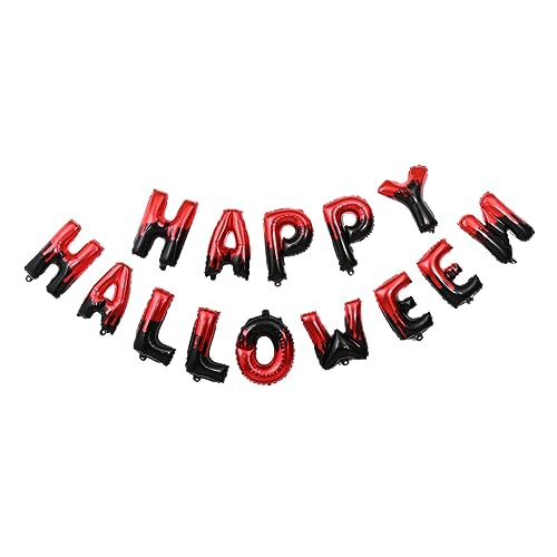 MAGICLULU Wiederverwendbare Happy Halloween Ballons Deko Rot Schwarz für Kreative Feiern Fotohintergrund und Einzigartige Partystimmung MAGICLULU Wiederverwendbare Happy Halloween Ballons Deko Rot Schwarz für Kreative Feiern Fotohintergrund und Einzigartige Partystimmung von MAGICLULU