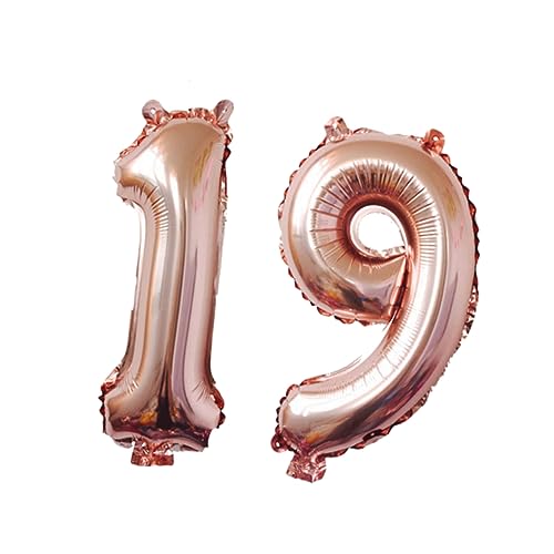 MAGICLULU Zahl 19 Folienballon Rosé Für Geburtstagsfeiern Jubiläen Und Dekorationen Perfekte Foto Requisiten Für Unvergessliche Momente MAGICLULU Zahl 19 Folienballon Rosé Für Geburtstagsfeiern Jubiläen Und Dekorationen Perfekte Foto Requisiten Für Unvergessliche Momente von MAGICLULU