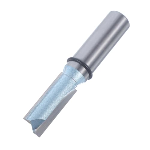 MAGICLULU gerade Doppelnut Slot Holzbearbeitungsfräser Flöte Form für gerader Fräser zweischneidig gerade Fräser gerade bündige Fräserbits Sperrholzfräser Stahl Silver von MAGICLULU
