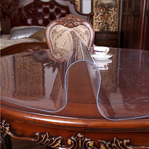 Magilona Home Runde, wasserdichte PVC-Tischdecke, 1,5 mm dick, Schutz für Tisch und Schreibtisch, Tischauflage mit Hitzeschutz, individuelle Größe, farblos, 24 Inch(60cm) von VITA FELICE