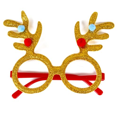 MAGIMODAC Weihnachten Partybrillen Lustige Weihnachtsbrillen Dekorative Brillenrahmen Weihnachtsbrillen Xmas Foto Requisiten Party Brillen Goldene Rundaugen-Geweihe MAGIMODAC Weihnachten Partybrillen Lustige Weihnachtsbrillen Dekorative Brillenrahmen Weihnachtsbrillen Xmas Foto Requisiten Party Brillen Goldene Rundaugen-Geweihe von MAGIMODAC