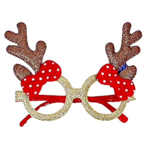 MAGIMODAC Weihnachten Partybrillen Lustige Weihnachtsbrillen Dekorative Brillenrahmen Weihnachtsbrillen Xmas Foto Requisiten Party Brillen Rote Schleife und Braunes Geweih MAGIMODAC Weihnachten Partybrillen Lustige Weihnachtsbrillen Dekorative Brillenrahmen Weihnachtsbrillen Xmas Foto Requisiten Party Brillen Rote Schleife und Braunes Geweih von MAGIMODAC