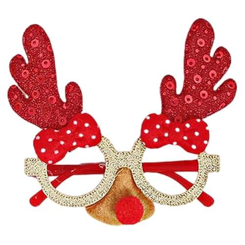 MAGIMODAC Weihnachten Partybrillen Lustige Weihnachtsbrillen Dekorative Brillenrahmen Weihnachtsbrillen Xmas Foto Requisiten Party Brillen Rote Schleife und Rotes Geweih MAGIMODAC Weihnachten Partybrillen Lustige Weihnachtsbrillen Dekorative Brillenrahmen Weihnachtsbrillen Xmas Foto Requisiten Party Brillen Rote Schleife und Rotes Geweih von MAGIMODAC