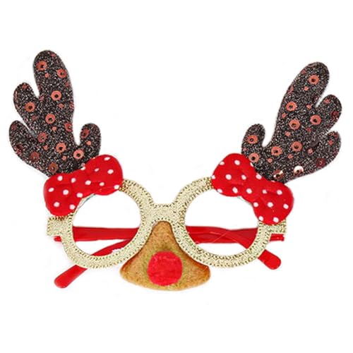 MAGIMODAC Weihnachten Partybrillen Lustige Weihnachtsbrillen Dekorative Brillenrahmen Weihnachtsbrillen Xmas Foto Requisiten Party Brillen Rote Schleife und Schwarzes Geweih MAGIMODAC Weihnachten Partybrillen Lustige Weihnachtsbrillen Dekorative Brillenrahmen Weihnachtsbrillen Xmas Foto Requisiten Party Brillen Rote Schleife und Schwarzes Geweih von MAGIMODAC