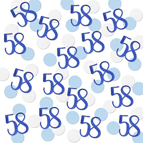 Blaues Glitzer-Konfetti, 58. Geburtstag, Zahlenkonfetti, 200 Stück Jahrestagsparty-Tischdekoration Blaues Glitzer-Konfetti, 58. Geburtstag, Zahlenkonfetti, 200 Stück Jahrestagsparty-Tischdekoration von MAGJUCHE
