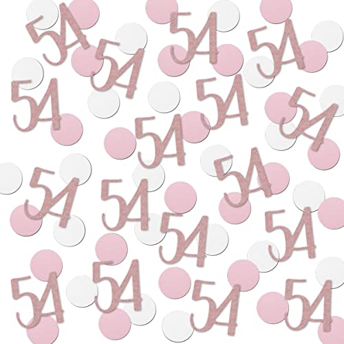 Konfetti, 54 Geburtstagszahlen-Konfetti, 54. Geburtstag, 200 Stück, Jahrestag, Party, Tischdekoration, Zubehör Konfetti, 54 Geburtstagszahlen-Konfetti, 54. Geburtstag, 200 Stück, Jahrestag, Party, Tischdekoration, Zubehör von MAGJUCHE