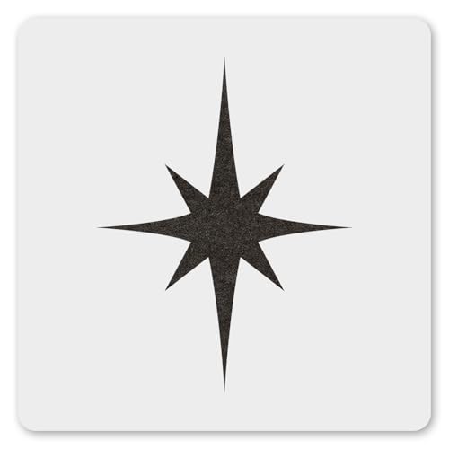 MAGJUCHE Abstrakte Stern-Schablone, 30,5 cm, wiederverwendbare Starburst-Schablone für Malerei, DIY, Basteln, Dekoration von MAGJUCHE