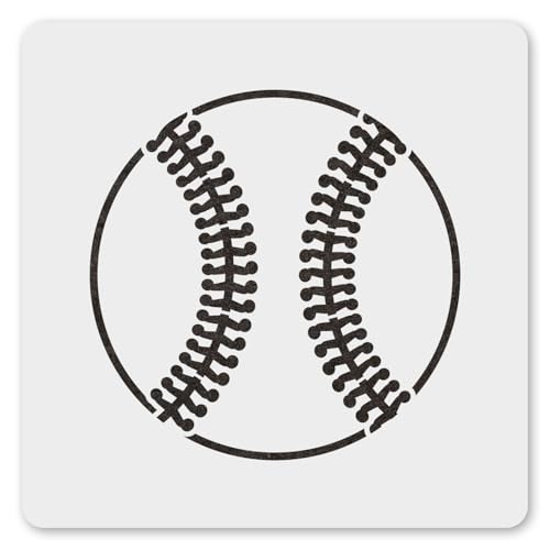 MAGJUCHE Baseball-Schablone, 30,5 cm, wiederverwendbar, Baseball-Sport-Schablone zum Malen, Basteln, Dekor von MAGJUCHE