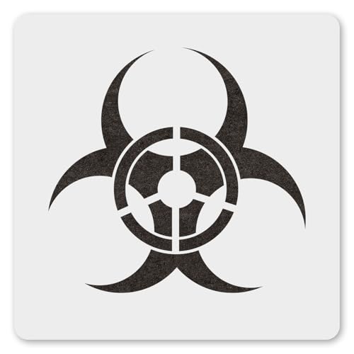 MAGJUCHE Biohazard-Schablone, 30,5 cm, wiederverwendbare Warnschablone für Biogefahr, zum Malen, Basteln, Dekor von MAGJUCHE