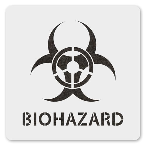 MAGJUCHE Biohazard-Symbol-Schablone, 15,2 cm, wiederverwendbare Biogefährdungswarnschablone für Malerei, DIY, Handwerk, Dekoration MAGJUCHE Biohazard-Symbol-Schablone, 15,2 cm, wiederverwendbare Biogefährdungswarnschablone für Malerei, DIY, Handwerk, Dekoration von MAGJUCHE