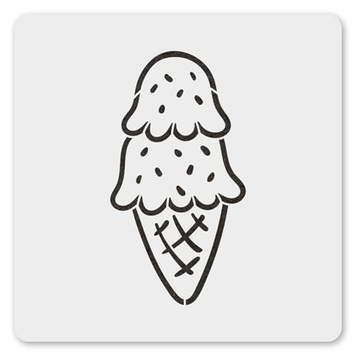 MAGJUCHE Eiscreme-Schablone, 15,2 cm, wiederverwendbar, Sommerschablone zum Malen, Basteln, Dekor von MAGJUCHE