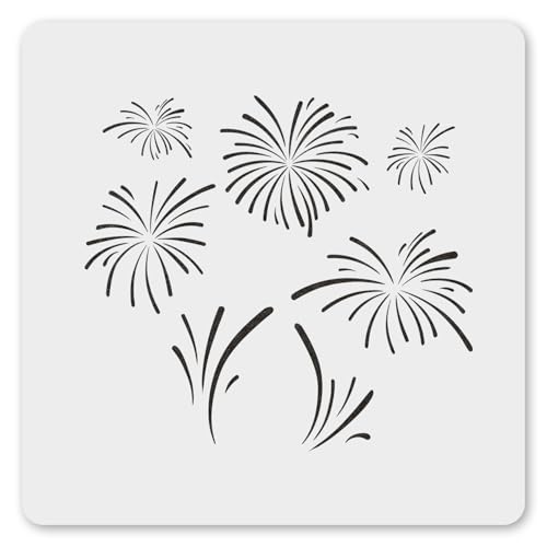 MAGJUCHE Feuerwerk-Schablone 15,2 cm, wiederverwendbare Feuerwerk-Schablone für Malerei, DIY, Handwerk, Dekoration von MAGJUCHE