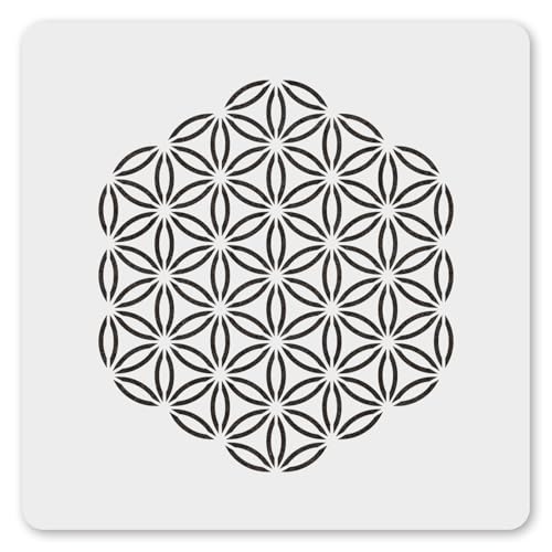 MAGJUCHE Heilige Geometrie-Schablone, 30,5 cm, wiederverwendbare Blumen des Lebens, Schablone für Malerei, DIY, Handwerk, Dekoration von MAGJUCHE