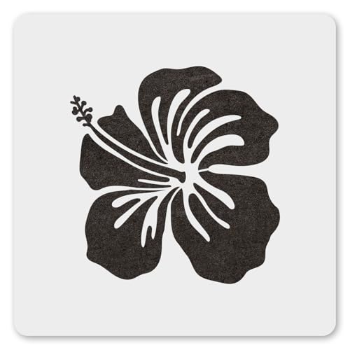 MAGJUCHE Hibiskus-Schablone, 30,5 cm, wiederverwendbare Frühlingsblumen-Schablone für Malerei, DIY, Basteln, Dekoration von MAGJUCHE