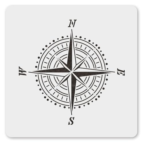 MAGJUCHE Kompass-Schablone 15,2 cm, wiederverwendbare Ozean-Kompass-Schablone für Malerei, DIY, Basteln, Dekoration MAGJUCHE Kompass-Schablone 15,2 cm, wiederverwendbare Ozean-Kompass-Schablone für Malerei, DIY, Basteln, Dekoration von MAGJUCHE