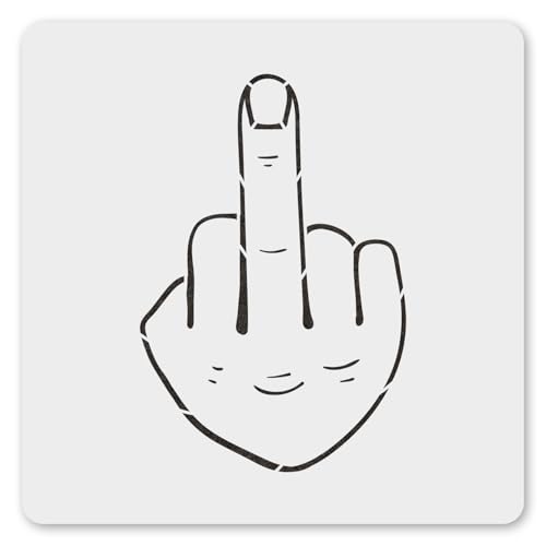 MAGJUCHE Mittelfinger-Schablone, 15,2 cm, wiederverwendbar, Mittelfinger-Schablone zum Malen, Basteln, Dekor von MAGJUCHE