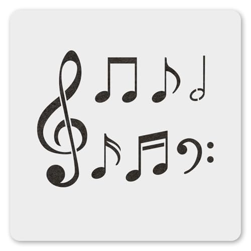 MAGJUCHE Musiknoten-Schablone, 30,5 cm, wiederverwendbar, musikalische Schablone zum Malen, Basteln, Dekor von MAGJUCHE