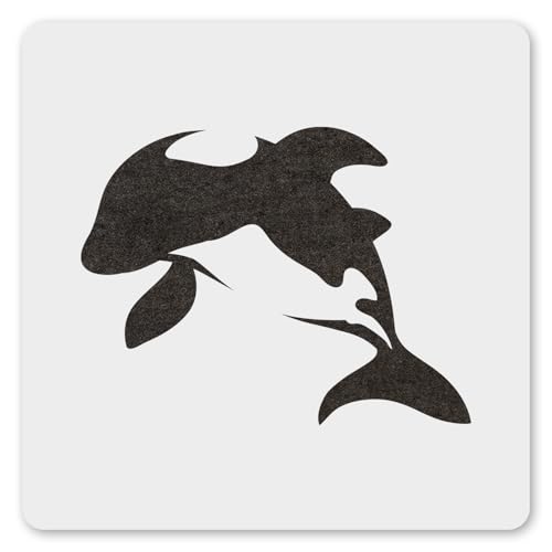 MAGJUCHE Orca Killerwal Schablone 30,5 cm, wiederverwendbare Ozean-Schablone zum Malen DIY Handwerk Dekor von MAGJUCHE