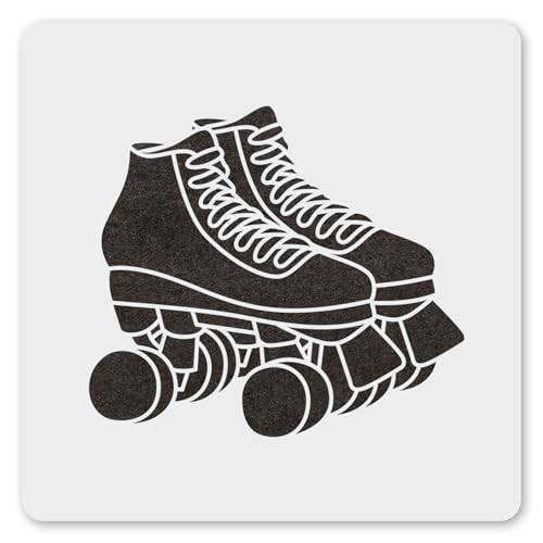 MAGJUCHE Rollschuh-Schablone, 30,5 cm, wiederverwendbar, Rollschuh-Sport-Schablone für Malerei, DIY, Basteln, Dekoration von MAGJUCHE