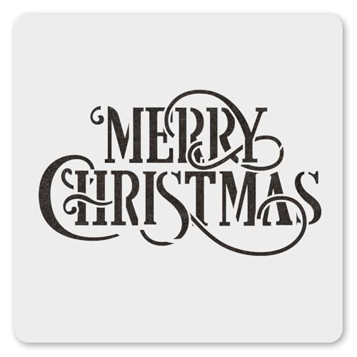 MAGJUCHE Schablone mit Aufschrift "Merry Christmas", 15,2 cm, wiederverwendbare Schablone für Wandmalerei, DIY, Basteln, Dekoration MAGJUCHE Schablone mit Aufschrift "Merry Christmas", 15,2 cm, wiederverwendbare Schablone für Wandmalerei, DIY, Basteln, Dekoration von MAGJUCHE